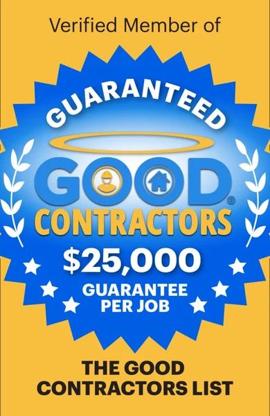 Verified member of The Good Contractors List — $25,000 guarantee per job